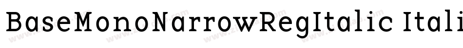 BaseMonoNarrowRegItalic Italic字体转换